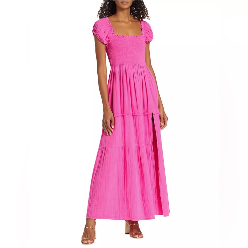 LoveShackFancy 🎀 Barbie Pink Smocked Maxi Dress - Picture 4 of 11